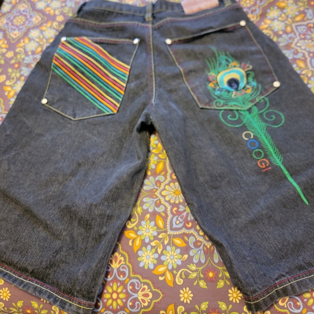 COOGI BAGGY EMBROIDERED SHORTS (34)